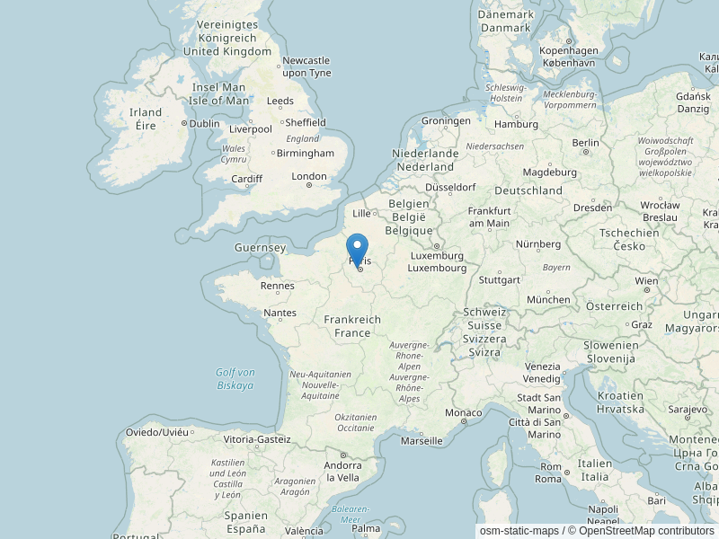 Screenshot der Landkarte mit Markierung des DAAD-Standorts